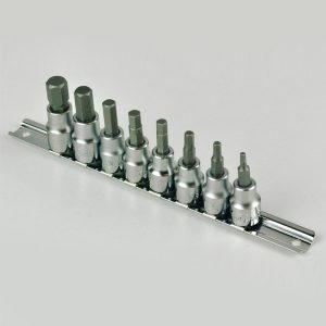 Hans RA36026-8C 8pc 3/8" hex bit socket rail