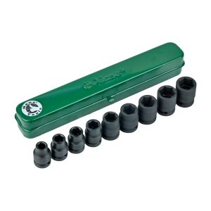 Hans RA84609M 9pc 1/2" drive impact socket set