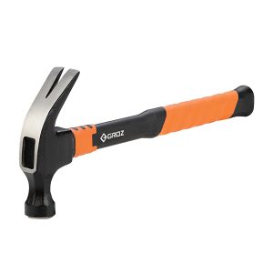 Groz ZCLFG1613 16oz fibreglass handle claw hammer