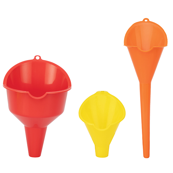 Groz ZFNL3ST 3pc Plastic Funnel Set