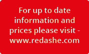 For up to date information and prices please visit www.redashe.co